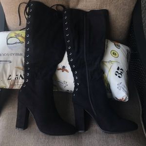 Lace Up Black Boots